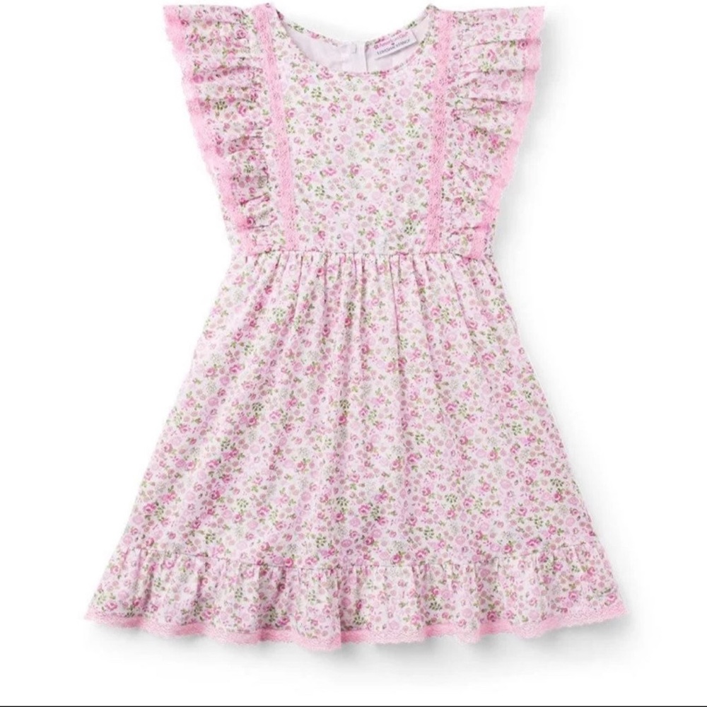 Loveshackfancy x American Girl Floral Flutter cotton dress, pink, girl size 16